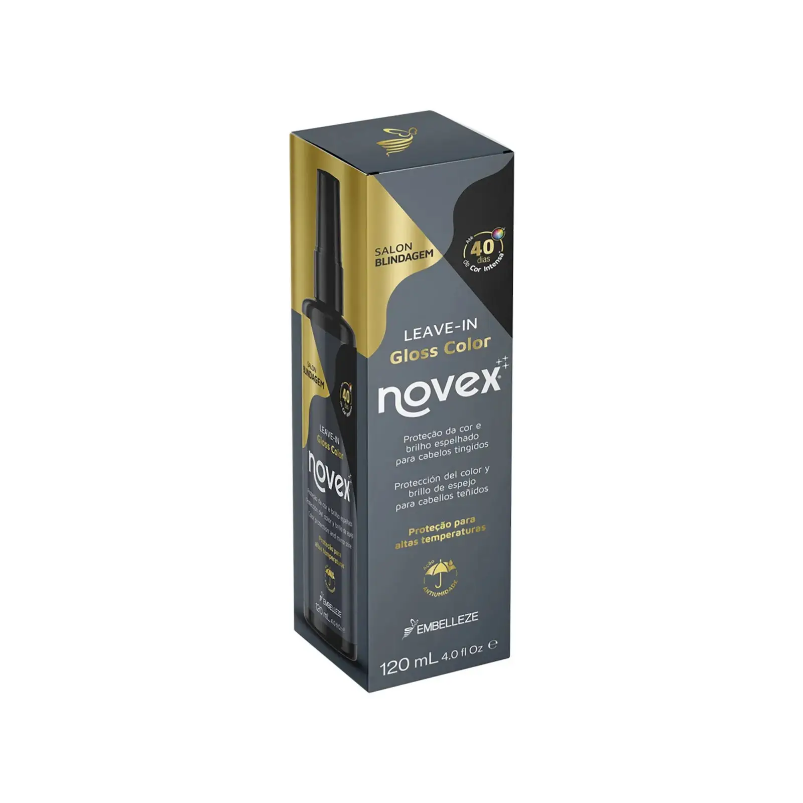 Novex Blindagem Leave-In Gloss Color 120ml - Imagen 2